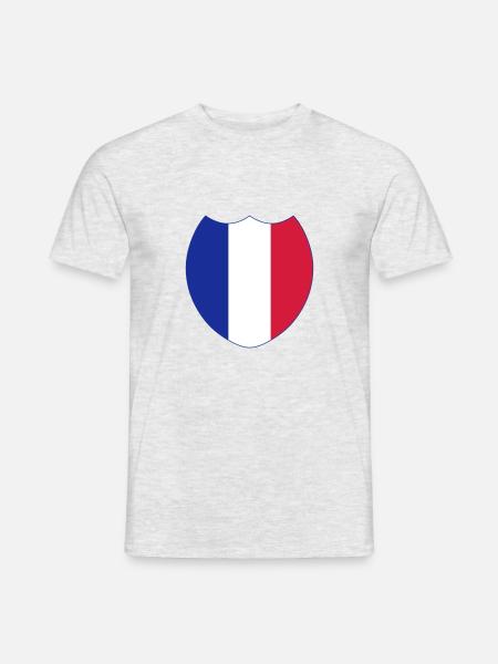 France - French- Frenchie - Men's T-Shirt - heather grey
