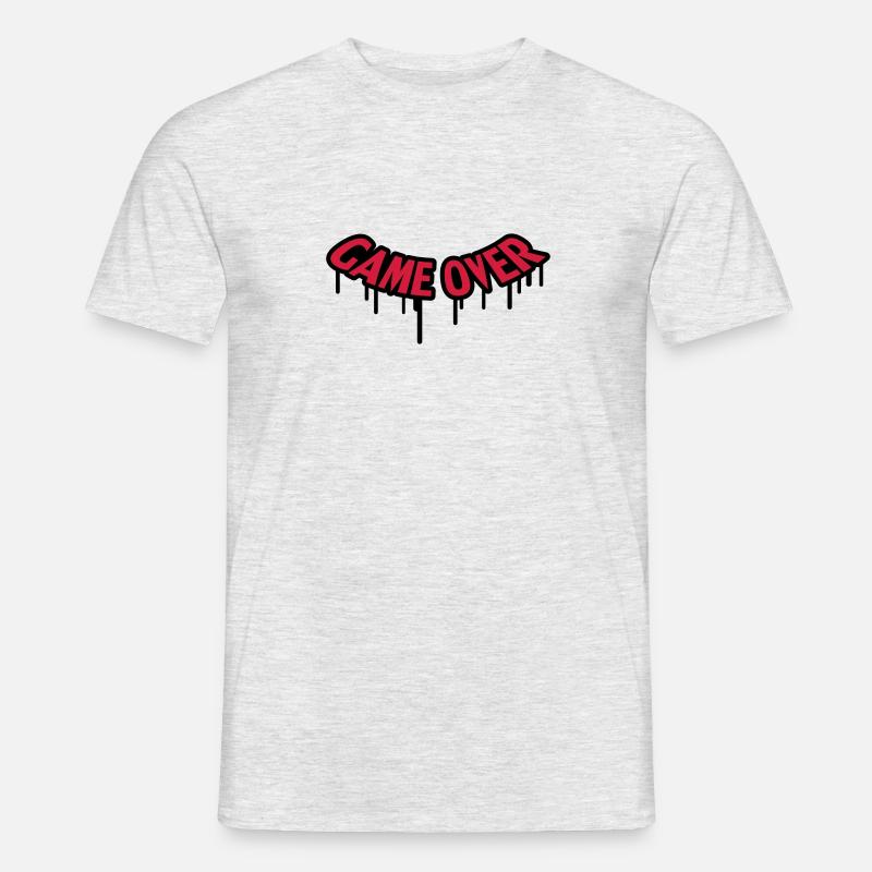 Game Over Graffiti - Männer T-Shirt - Grau meliert