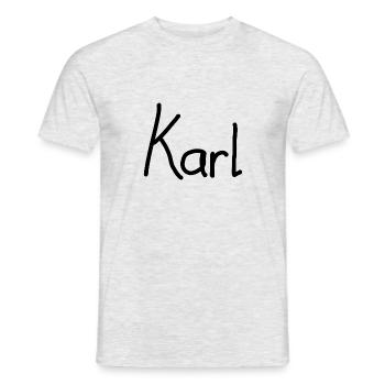 Karl - Männer T-Shirt - Grau meliert - Vorne - AI Model Male 178 dark (178cm)