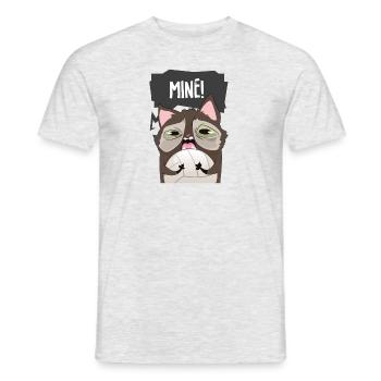 Volley-ball ballon cadeau dessin animé chat sport - T-shirt homme - gris chiné - Devant - AI Model Male 178 dark (178cm)