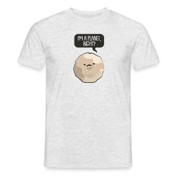 Planet Gift Kids Comic Speech Bubble Moon Mars - Men's T-Shirt - heather grey - Front - AI Model Male 178 dark (178cm)