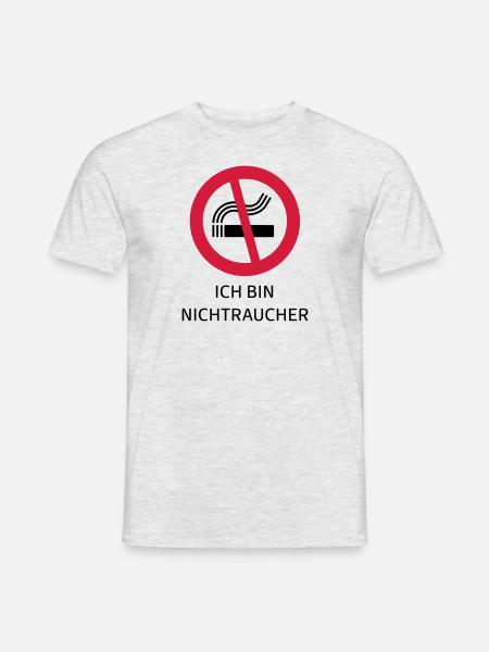 Nichtraucher - Männer T-Shirt - Grau meliert