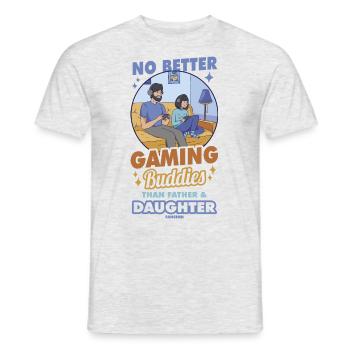 Papa Fille Enfant Fête des Pères Fille Cadeau - T-shirt homme - gris chiné - Devant - AI Model Male 178 dark (178cm)
