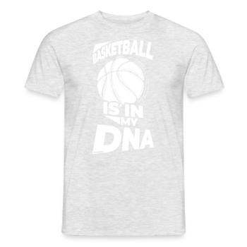 Basketball ist in meiner DNA - Männer T-Shirt - Grau meliert - Vorne - AI Model Male 178 dark (178cm)