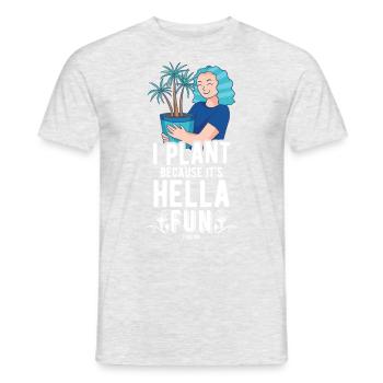 Mama liebt Pflanzen im Garten - Männer T-Shirt - Grau meliert - Vorne - AI Model Male 178 dark (178cm)
