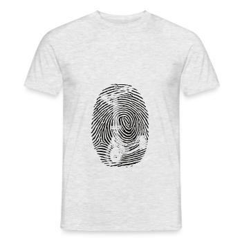 Escooter Elektroroller E-Roller Fingerprint - Männer T-Shirt - Grau meliert - Vorne - AI Model Male 178 dark (178cm)