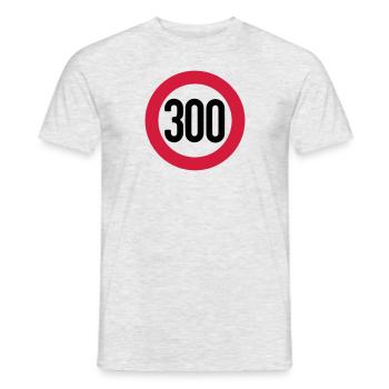 300 km/h - T-shirt homme - gris chiné - Devant - AI Model Male 178 dark (178cm)