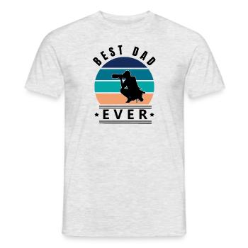 Best Dad Ever Photographer - Men's T-Shirt - heather grey - Front - AI Model Male 178 dark (178cm)