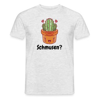 Kaktus zum Schmusen- Lustiger süßer Kaktus - Männer T-Shirt - Grau meliert - Vorne - AI Model Male 178 dark (178cm)