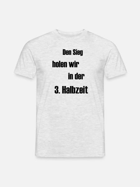 3. Halbzeit - Männer T-Shirt - Grau meliert