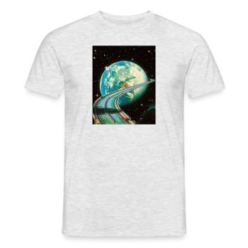 L’autoroute vers la Terre - T-shirt homme - gris chiné - Devant - AI Model Male 178 dark (178cm)
