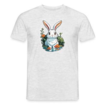 Anime / Comic / Japanese / Animation / Cartoon - Men's T-Shirt - heather grey - Front - AI Model Male 178 dark (178cm)