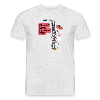 Blowin Low Groovin High - Männer T-Shirt - Grau meliert - Vorne - AI Model Male 178 dark (178cm)