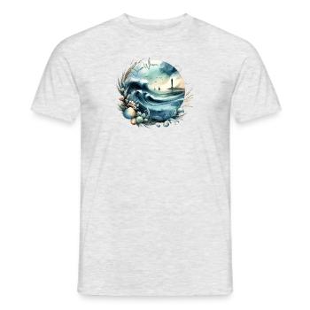 Whispers of the Ocean - Men's T-Shirt - heather grey - Front - AI Model Male 178 dark (178cm)