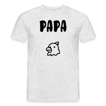 Papa poule - T-shirt homme - gris chiné - Devant - AI Model Male 178 dark (178cm)