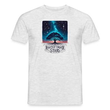 Rooted Under the Stars, Natur Design - Männer T-Shirt - Grau meliert - Vorne - AI Model Male 178 dark (178cm)