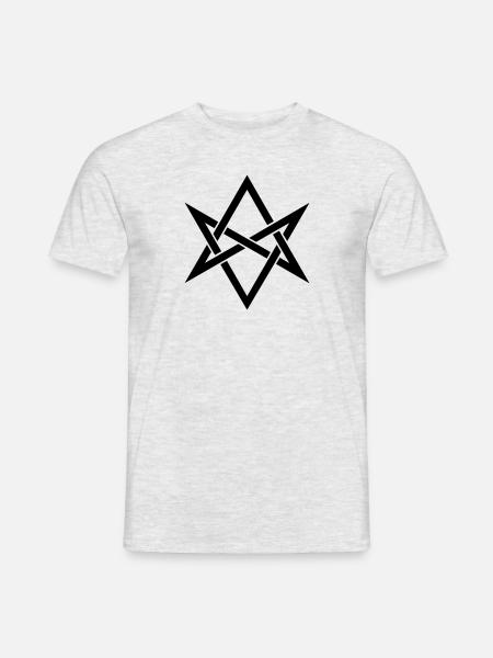 Unicursal hexagram, Golden Dawn, Kabbalah, Magick - T-shirt homme - gris chiné