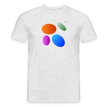 Circles - ellipses #4 - playing with geometry - Men's T-Shirt - heather grey - Front - AI Model Male 178 dark (178cm)