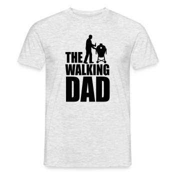 The walking dad Kamado BBQ beer Father's Day gift - Men's T-Shirt - heather grey - Front - AI Model Male 178 dark (178cm)