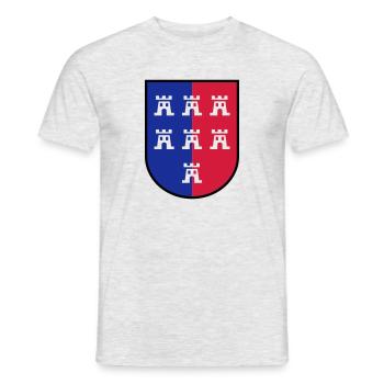 Wappen VG Siebenbürger Sachsen - Männer T-Shirt - Grau meliert - Vorne - AI Model Male 178 dark (178cm)