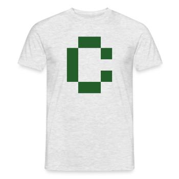 Logo - pixel - T-shirt homme - gris chiné - Devant - AI Model Male 178 dark (178cm)
