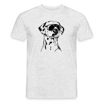 DALMATIAN cool sunglasses dogs Wilsigns - Men's T-Shirt - heather grey - Front - AI Model Male 178 dark (178cm)