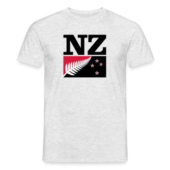 New Zealand Design 2 - Men's T-Shirt - heather grey - Front - AI Model Male 178 dark (178cm)