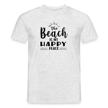 beach life vacation - Men's T-Shirt - heather grey - Front - AI Model Male 178 dark (178cm)