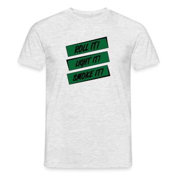 Smoky Collection - Männer T-Shirt - Grau meliert - Vorne - AI Model Male 178 dark (178cm)