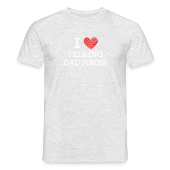 J’ADORE RACONTER DES BLAGUES À PAPA - T-shirt homme - gris chiné - Devant - AI Model Male 178 dark (178cm)