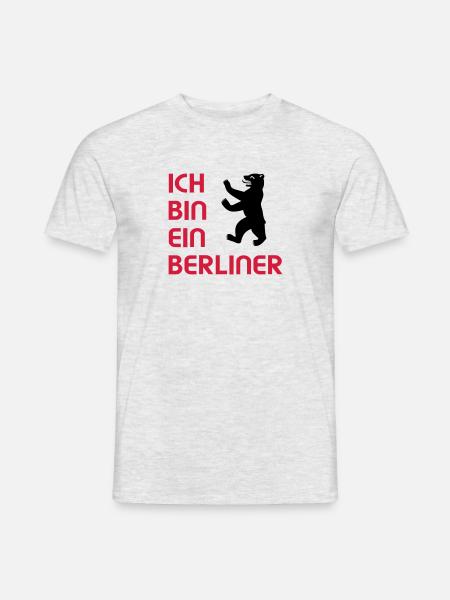 Ich bin ein Berliner - Männer T-Shirt - Grau meliert