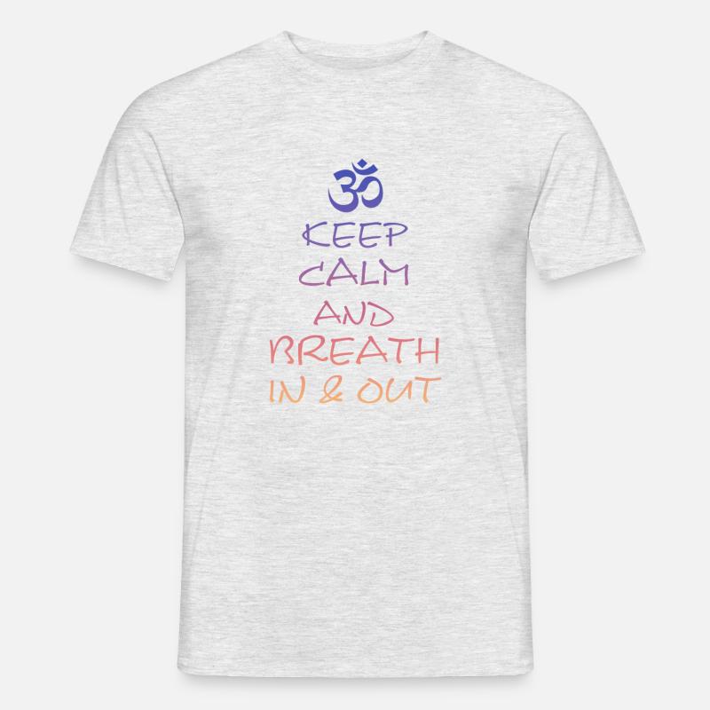 Yoga Yogaspruch Namaste Om - Männer T-Shirt - Grau meliert