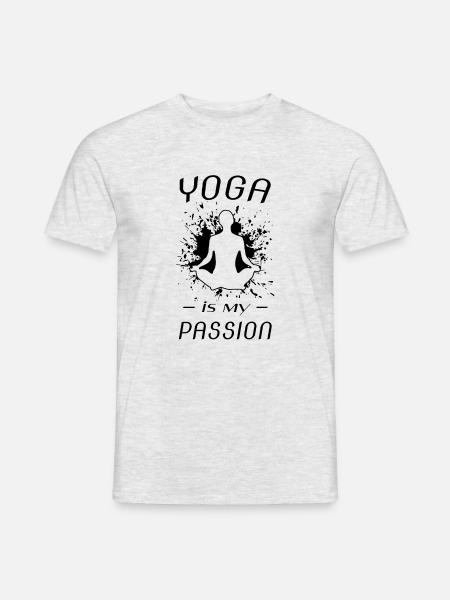 Yoga Yogaspruch Yogadesign - Männer T-Shirt - Grau meliert
