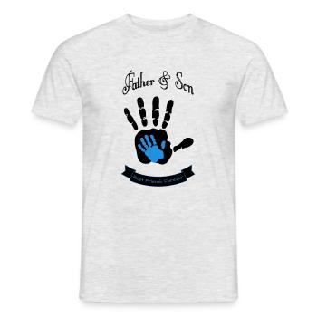 father and son, best friends forever - Männer T-Shirt - Grau meliert - Vorne - AI Model Male 178 dark (178cm)