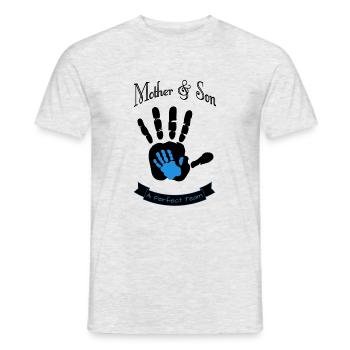 mother and son a perfect team - Männer T-Shirt - Grau meliert - Vorne - AI Model Male 178 dark (178cm)