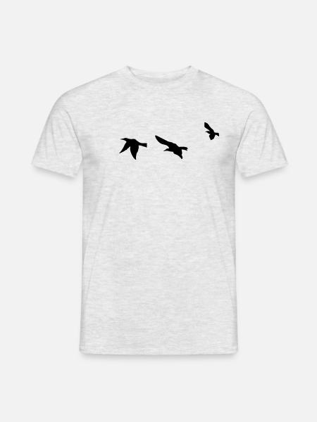 Krähen - Männer T-Shirt - Grau meliert