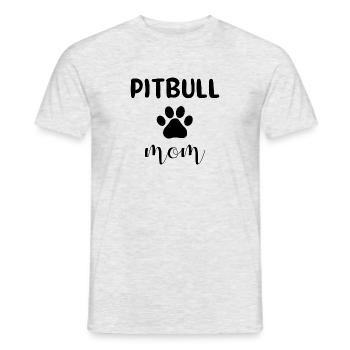 Pitbull Mom - Männer T-Shirt - Grau meliert - Vorne - AI Model Male 178 dark (178cm)