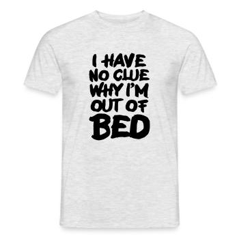 Out of bed - Men's T-Shirt - heather grey - Front - AI Model Male 178 dark (178cm)