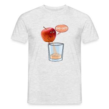 Apple pisses apple juice - buck on juice? - Men's T-Shirt - heather grey - Front - AI Model Male 178 dark (178cm)