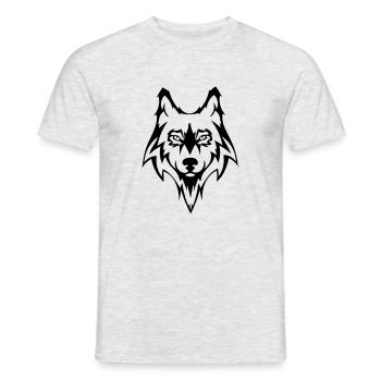 Wolf - Men's T-Shirt - heather grey - Front - AI Model Male 178 dark (178cm)