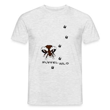 Mufflon mit Spuren - Männer T-Shirt - Grau meliert - Vorne - AI Model Male 178 dark (178cm)