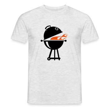 barbecue - Men's T-Shirt - heather grey - Front - AI Model Male 178 dark (178cm)