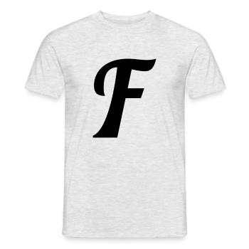 F - Männer T-Shirt - Grau meliert - Vorne - AI Model Male 178 dark (178cm)
