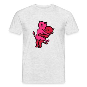 teufels-sex ... von wicki_de - Männer T-Shirt - Grau meliert - Vorne - AI Model Male 178 dark (178cm)