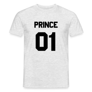 Prince 01 - Männer T-Shirt - Grau meliert - Vorne - AI Model Male 178 dark (178cm)