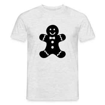 lebkuchenmann 2 - Männer T-Shirt - Grau meliert - Vorne - AI Model Male 178 dark (178cm)