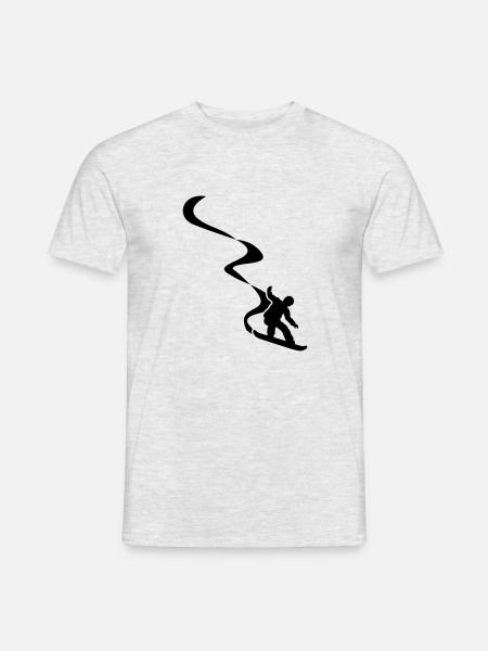 Snowboarder - Männer T-Shirt - Grau meliert