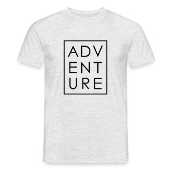 ADVENTURE - Männer T-Shirt - Grau meliert - Vorne - AI Model Male 178 dark (178cm)