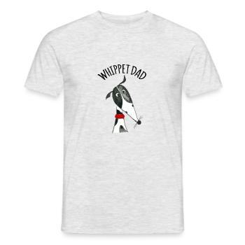 Whippet Dad black and white - T-shirt homme - gris chiné - Devant - AI Model Male 178 dark (178cm)