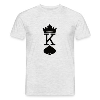 king karten in groß - valentinstag - Männer T-Shirt - Grau meliert - Vorne - AI Model Male 178 dark (178cm)